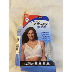 New Playtex ultimate shoulder comfort #4693 wirefree tagless natural beige 40c